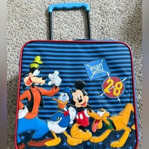 Disney Mickey And Friends Suitcase Rolling Adjustable Handle 13X15 New Luggage